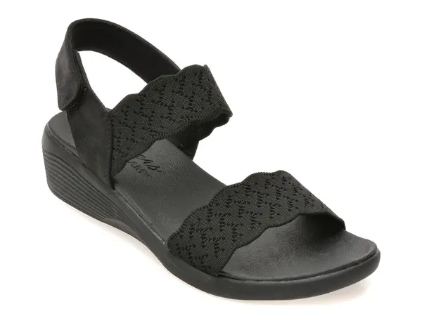 Sandale SKECHERS negre, ARYA, din material textil