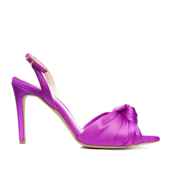 Sandale Sofia Satin, Varf Ascutit, Plum - 39 / 6.5 cm