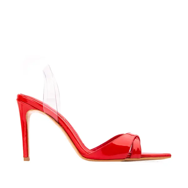 Sandale Thea Piele Lacuita, Rosii - 39 / 1 cm