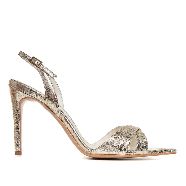 Sandale Thea Piele Naturala, Auriu Cracke - 34 / 9.5 cm