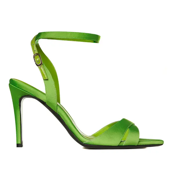 Sandale Thea Satin, Verzi - 34 / 9.5 cm
