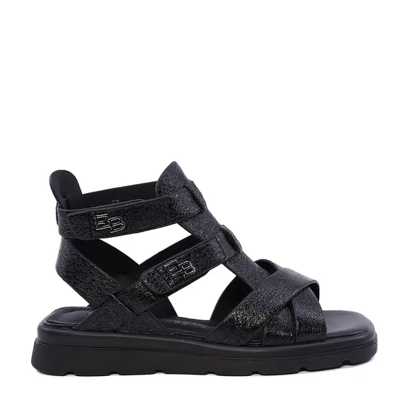Sandale tip roman femei Enzo Bertini negre din piele 1399DS7391N