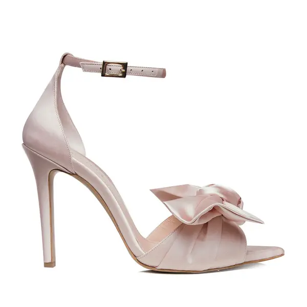 Sandale Vesa Satin, Varf Ascutit, Nude - 38 / 8 cm