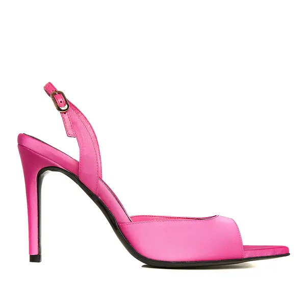 Sandale Vicky Satin, Varf Ascutit, Roz - 35 / 8 cm