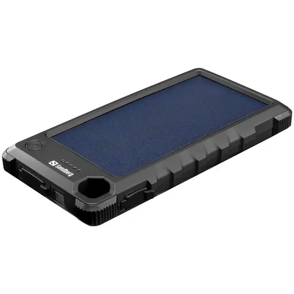 SANDBERG Acumulator extern solar Sandberg 420-53 Outdoor, 10000 mAh,impermeabil, lanterna, USB-C+USB-A, Negru