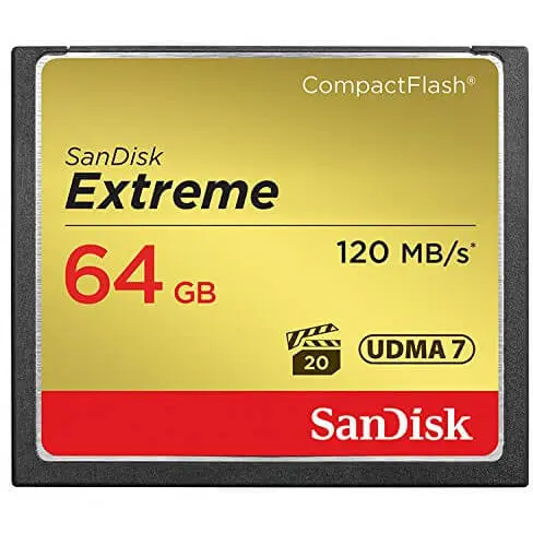 Sandisk Card de memorie SanDisk Compact Flash Extreme, 64 GB, 120MB/s