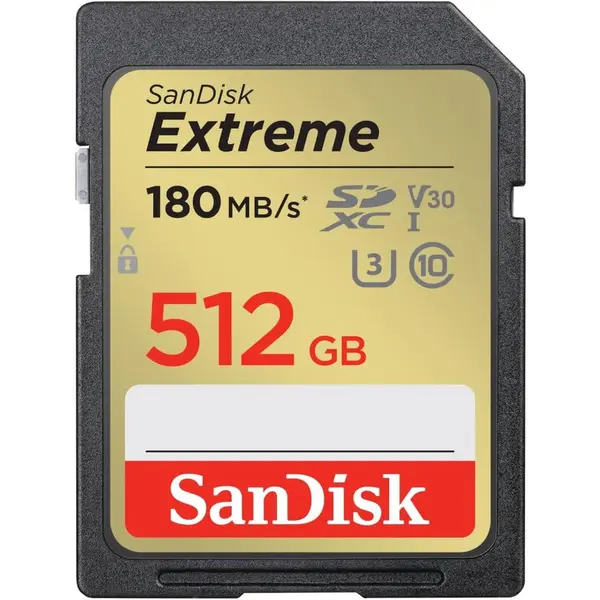 Sandisk Card de memorie SanDisk Extreme, 512GB, SDXC, UHS-I U3, V30