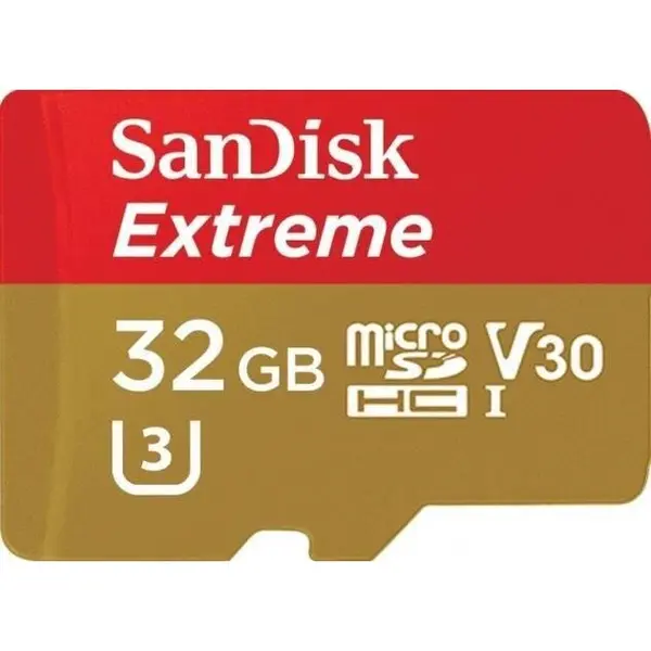 Sandisk Sandisk Extreme Microsdhc 32 Gb 100/60 Mb/S A1 C10 V30 Uhs-I U3 - Gopro