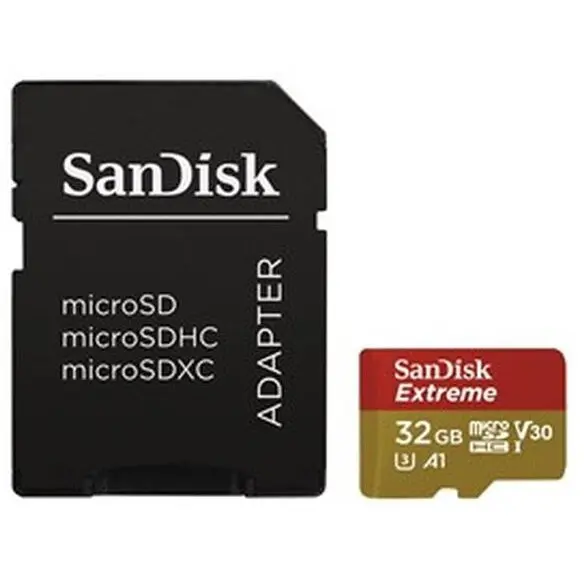 Sandisk Sandisk Extreme Microsdhc 32 Gb 100/60 Mb/S A1 C10 V30 Uhs-I U3 Mobile + Adaptor