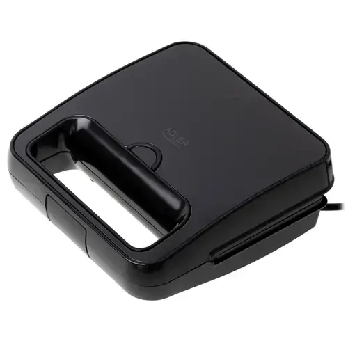 Sandwich maker Adler AD 3079, 1200 W, Placi antiaderente, Forma de carapace (Negru)