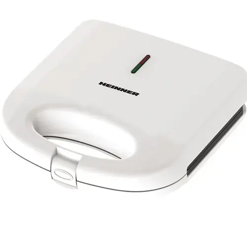 Sandwich maker HEINNER SWAN SM-K750FGWH, 750w, capacitate: 2 sandwich-uri, placi antiadezive fixe tip grill, Alb
