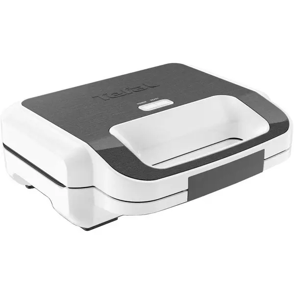 Sandwich maker multifunctional Tefal Snack XL SW701110, 850 W, invelis antiaderent, placi detasabile pentru sandwich-uri si gofre, alb