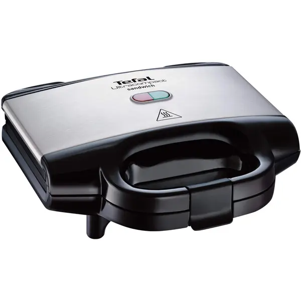 Sandwich-maker Tefal SM157236, 700W, sistem de blocare, invelis antiaderent, maner izolat, negru