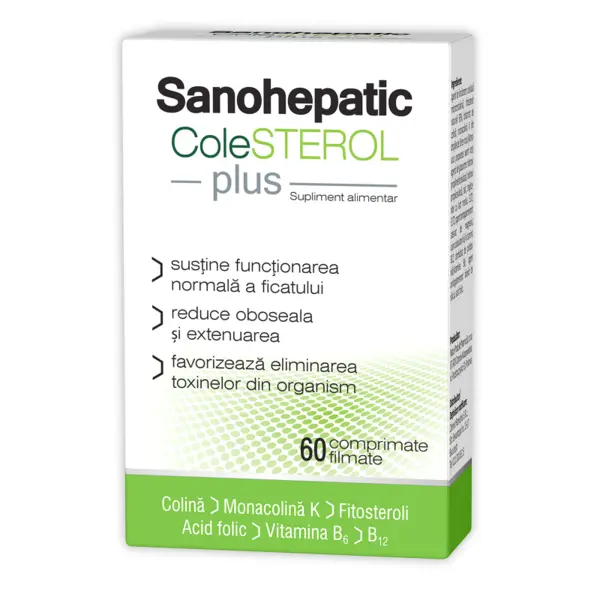 Sanohepatic COLESTEROL Plus, Zdrovit | 60 comprimate filmate