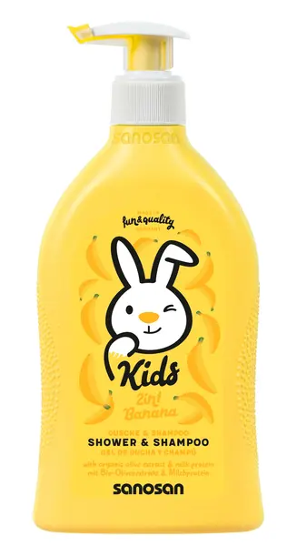 Sanosan Kids Gel Dus & Sampon cu aroma banane 400ml