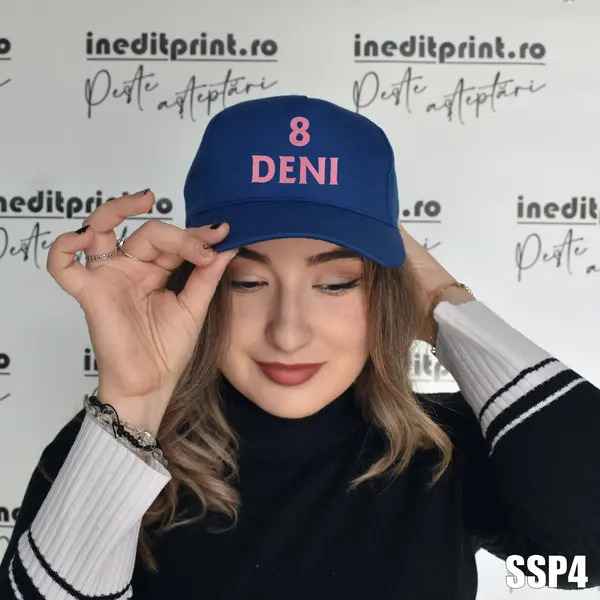 Sapca cu personalizare BRODATA pentru adulti SSP5 BOSTON, ALBASTRU