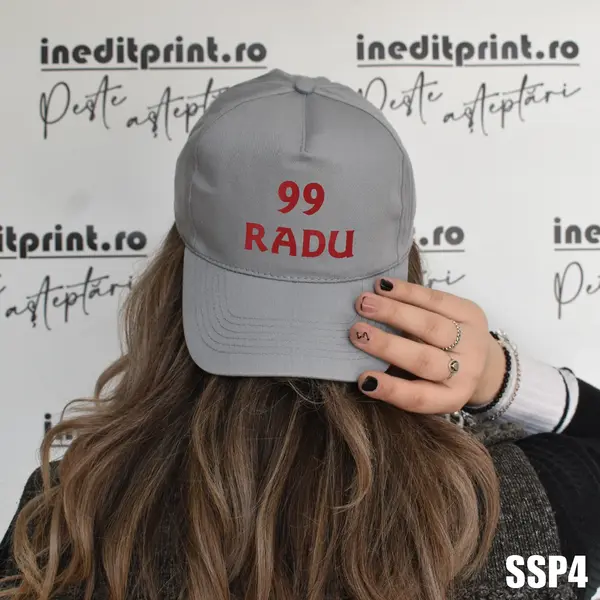 Sapca cu personalizare BRODATA pentru adulti SSP5 BOSTON, GRI