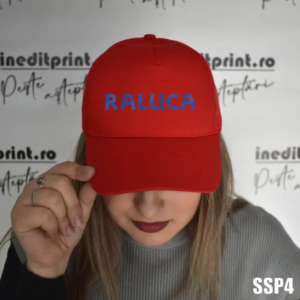 Sapca cu personalizare BRODATA pentru adulti SSP5 BOSTON, ROȘU