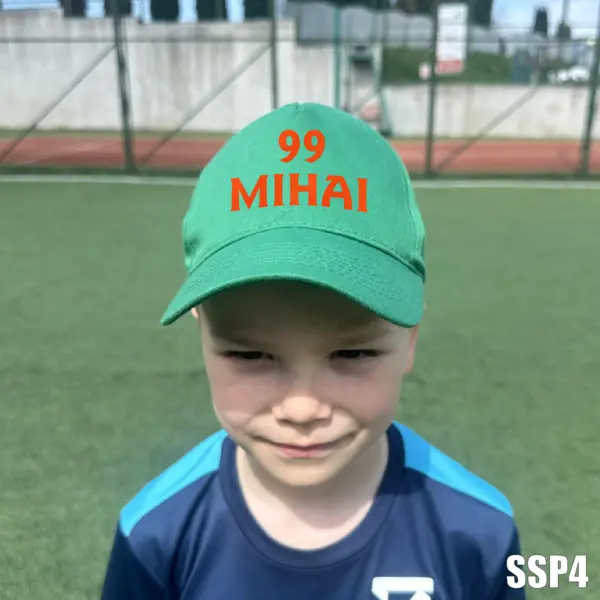 Sapca cu personalizare BRODATA pentru copii SSP4C BOSTON JUNIOR, VERDE