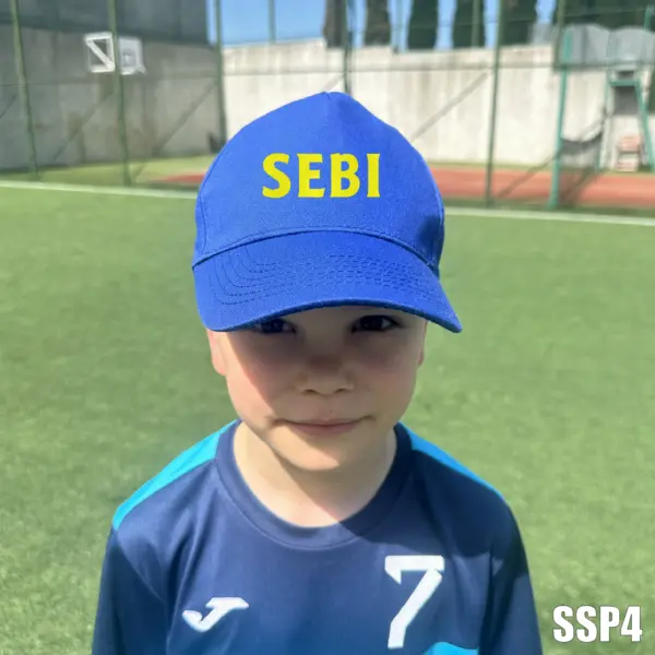 Sapca cu personalizare BRODATA pentru copii SSP5C BOSTON JUNIOR, ALBASTRU