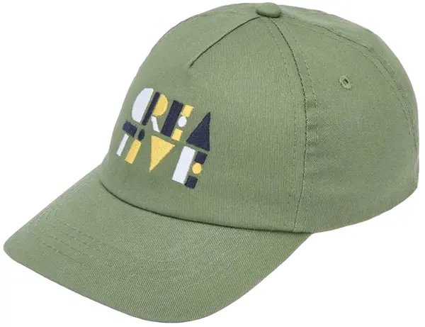 Șapcă de vară cu cozoroc Mayoral - Cu broderie, verde închis, 52 cm