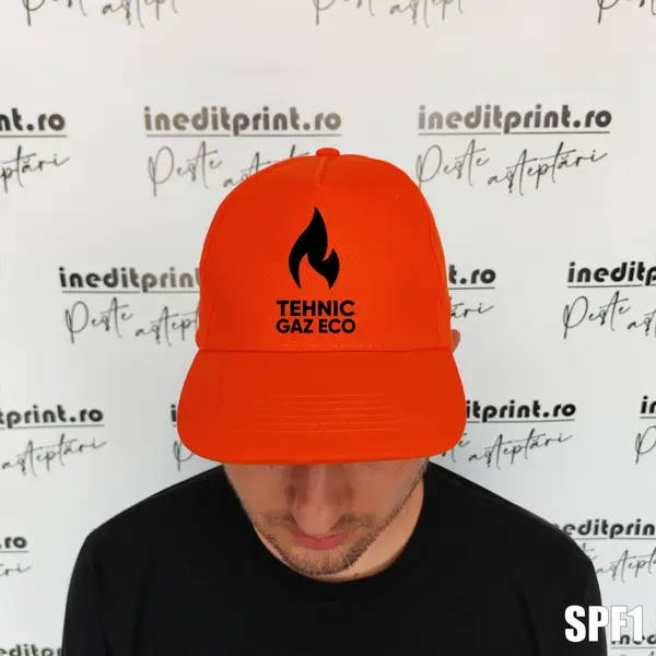 Sapca personalizabila cu LOGO sau TEXT - SPF1 MALFINI, PORTOCALIU