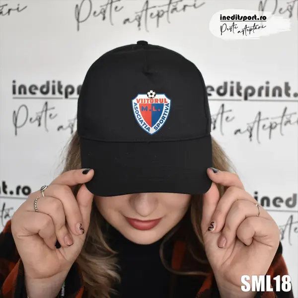 Sapca personalizata Asociatia Sportiva Viitorul M.L. SML18 GRAND PRIX, ALBASTRUCU ALB