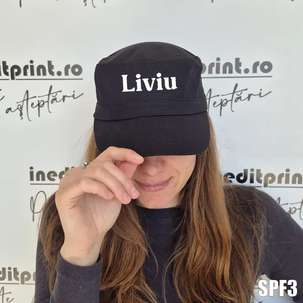 Sapca personalizata cu NUME - SPF3 MALFINI, NEGRU