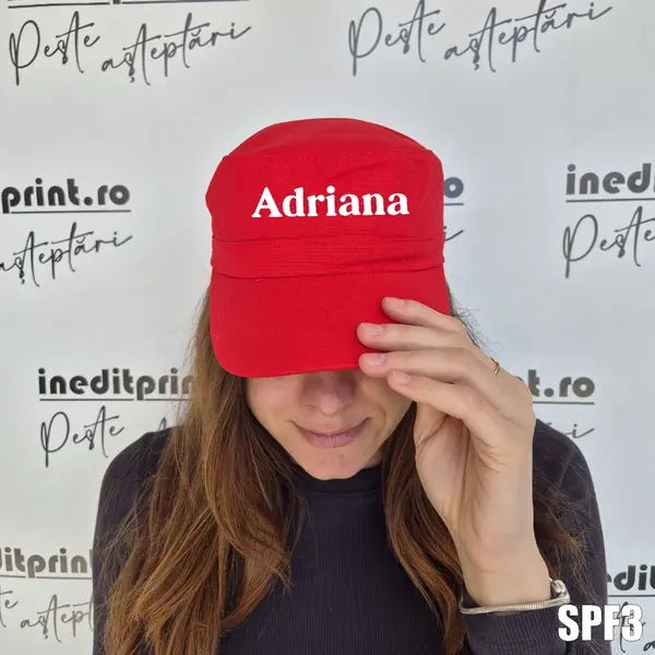 Sapca personalizata cu NUME - SPF3 MALFINI, ROȘU