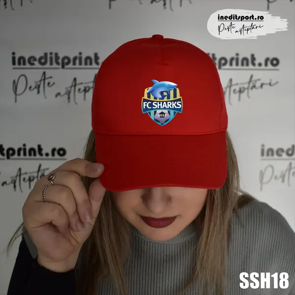 Sapca personalizata F.C. Sharks SSH18 MALFINI, ROȘU