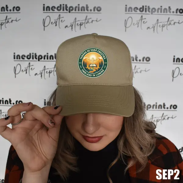 Sapca personalizata pentru adulti cu logo Tabara SEP2 Khaki, BOSTON