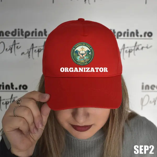Sapca personalizata pentru adulti cu logo Tabara SEP2 Rosu, BOSTON