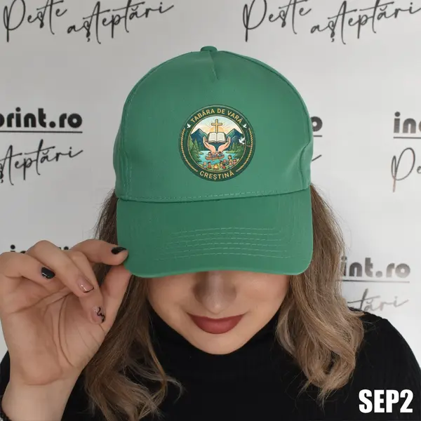Sapca personalizata pentru adulti cu logo Tabara SEP2 Verde Mar, BOSTON