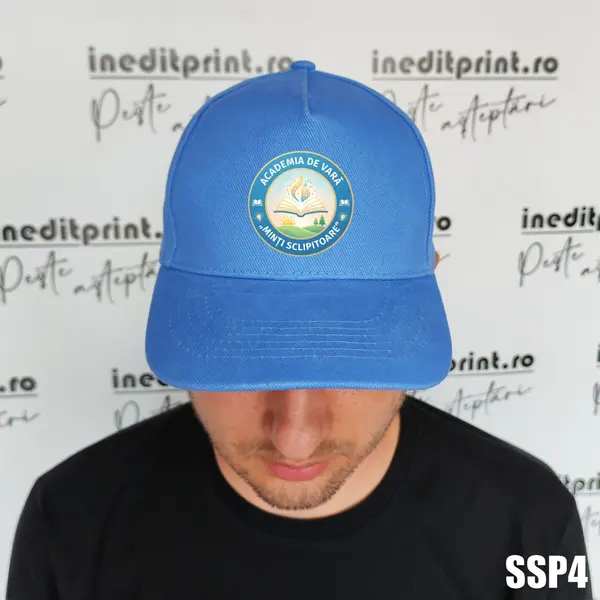 Sapca personalizata pentru adulti cu logo Tabara SSP4 Albastru deschis, MALFINI