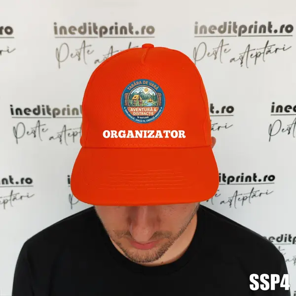 Sapca personalizata pentru adulti cu logo Tabara SSP4 Portocaliu, MALFINI