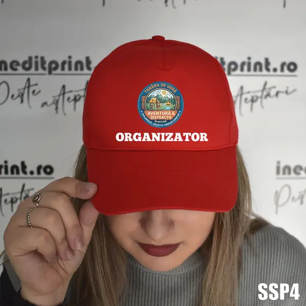Sapca personalizata pentru adulti cu logo Tabara SSP4 Rosu, BOSTON