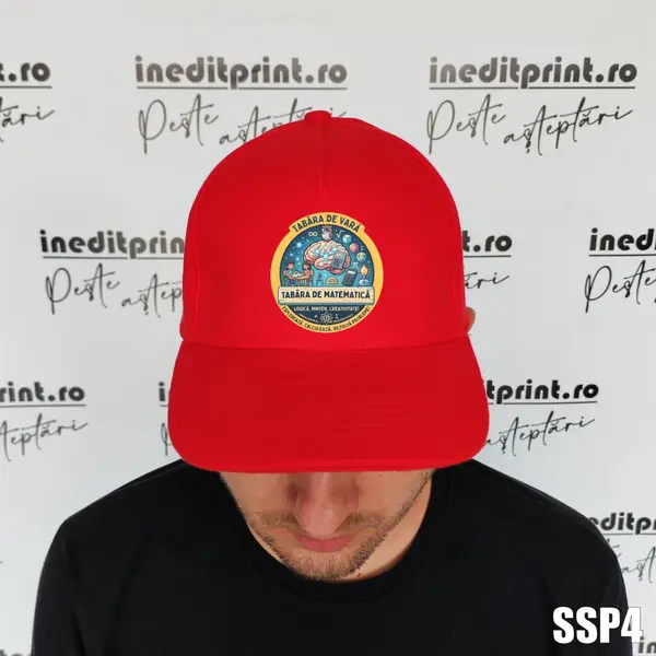 Sapca personalizata pentru adulti cu logo Tabara SSP4 ROȘU, MALFINI