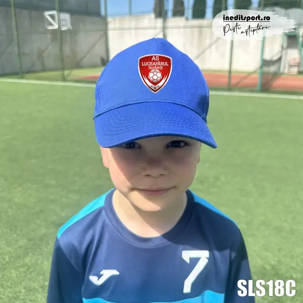 Sapca personalizata pentru copii AS Luceafarul Scobinti SLS18C BOSTON JUNIOR, ALBASTRU