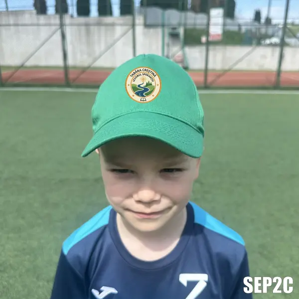 Sapca personalizata pentru copii cu logo Tabara SEP2C BOSTON JUNIOR, Verde