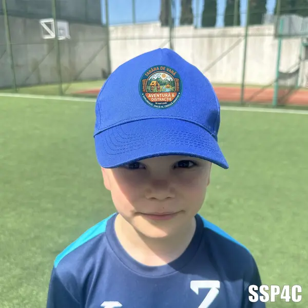 Sapca personalizata pentru copii cu logo Tabara SSP4C Albastru, BOSTON JUNIOR