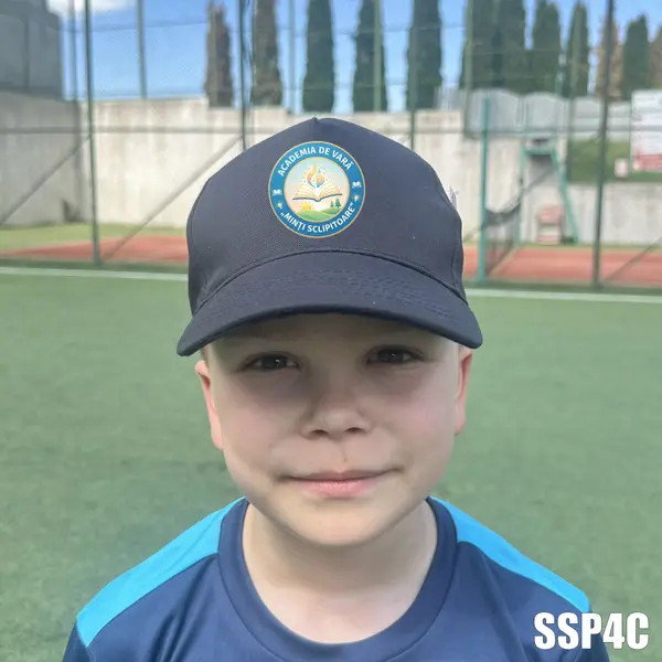 Sapca personalizata pentru copii cu logo Tabara SSP4C Negru, BOSTON JUNIOR