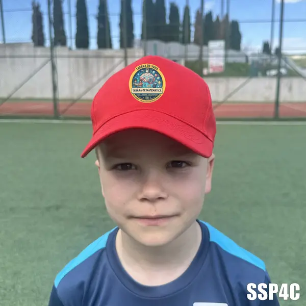 Sapca personalizata pentru copii cu logo Tabara SSP4C Rosu, BOSTON JUNIOR