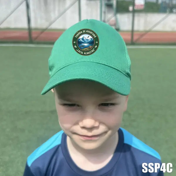 Sapca personalizata pentru copii cu logo Tabara SSP4C Verde, BOSTON JUNIOR
