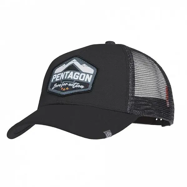 Sapca trucker Born For Action Pentagon - NEGRU
