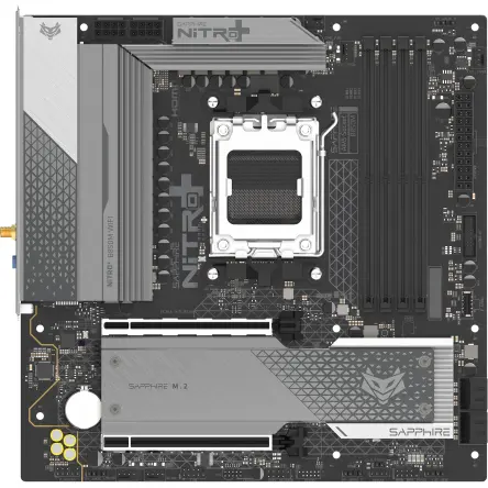 SAPPHIRE Placa de baza Sapphire NITRO+ B850M WIFI, AMD B850, AM5, DDR5, mATX
