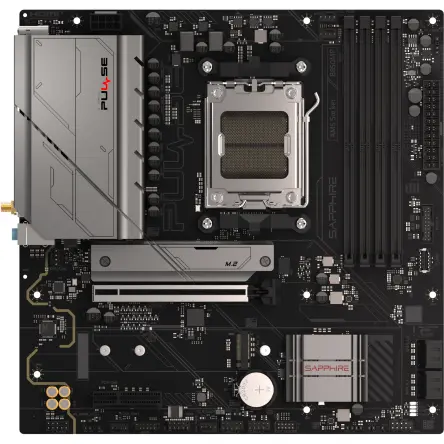 SAPPHIRE Placa de baza Sapphire PULSE B850M WIFI, AMD B850, AM5, DDR5, mATX