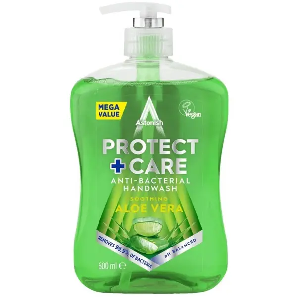 Sapun Lichid Antibacterian Protect+ Care Aloe Vera, 600 ml, Astonish