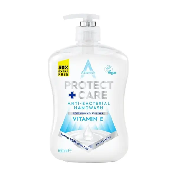 Sapun Lichid Antibacterian Protect+ Care Vitamina E, 600 ml, Astonish