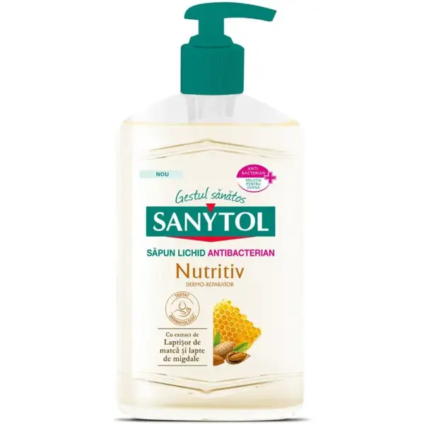 Sapun lichid antibacterian Sanytol Nutritiv 250ml Sapun lichid antibacterian Sanytol Nutritiv 250ml