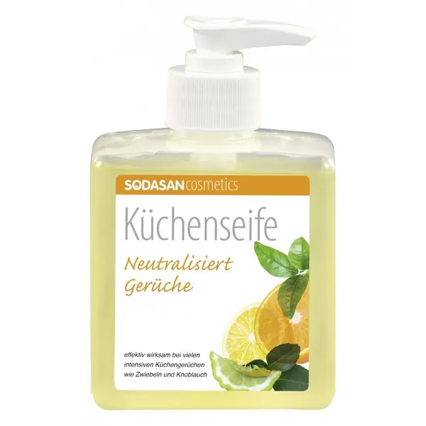 Sapun lichid bio bucatarie pentru scos mirosuri si degresat maini 300 ml Sodasan